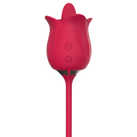 Rosen-Erotik Zungenleck-Vibrator mit Teleskopfunktion USB-betriebenes Klitoris-Sauggerät für Erwachsene