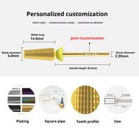 Forets à ongles en spirale 5 en 1 de 6,0 mm avec logo OEM, vente en gros, fabriqués en Chine, forets à ongles Xc à tête ronde de sécurité
