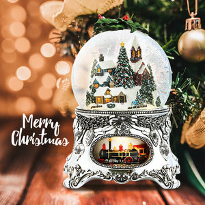 Globos de nieve Práctico diseño de colores Se aceptan tamaños personalizados Musical giratorio Santa Claus Caja de música de Navidad Regalo de globo de nieve - Product Image 2