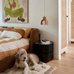 Muebles <span class=keywords><strong>de</strong></span> Dormitorio Modernos <span class=keywords><strong>de</strong></span> Madera <span class=keywords><strong>de</strong></span> Lujo con Cajones <span class=keywords><strong>de</strong></span> Mármol, Mesa <span class=keywords><strong>de</strong></span> Noche <span class=keywords><strong>de</strong></span> Nogal Estilo Mediados <span class=keywords><strong>de</strong></span> Siglo para Dormitorio - Product Image 2