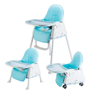 Multifunction plastic baby feeding chair adjustable for dining