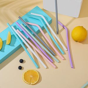 6pcs BPA-Free Reusable Creative Bent Straight Cleaning Brush Silicone Soft Drinkware Accessories Bar Party <b>Kitchen</b> Supplies Set - Product Image 5