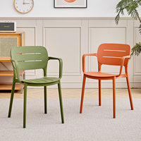 Chaise de salle à manger en plastique avec dossier épaissi, fauteuil pliable et empilable pour adulte, design minimaliste et moderne, idéal pour l'étude