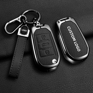 Étui de protection pour clé de voiture en alliage de zinc et cuir pour Citroën <span class=keywords><strong>C3</strong></span>-XR C4 <span class=keywords><strong>AIRCROSS</strong></span> C5 <span class=keywords><strong>AIRCROSS</strong></span> Elysee, accessoires de protection pour clé de voiture - Product Image 6