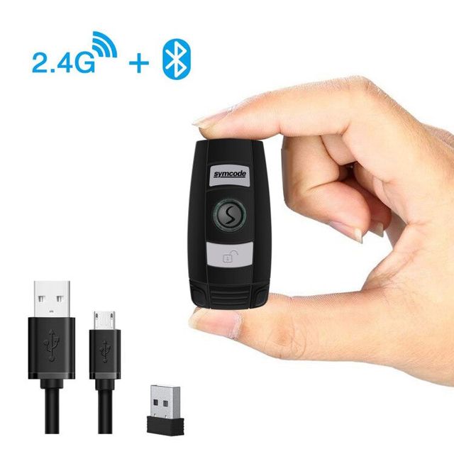 Symcode MJ-X6 Mini 3-in-1 Barcode Scanner CMOS Wireless/Wired Interface High-Speed 300 Scans/Second SDK 1-Year Warranty Stock