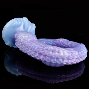 <b>Large</b> Soft Silicone 4 Size Strong Suction <b>Cup</b> Tentacle Monster Fantasy Knot Dildo Octopus Anal Plug for Women - Product Image 3
