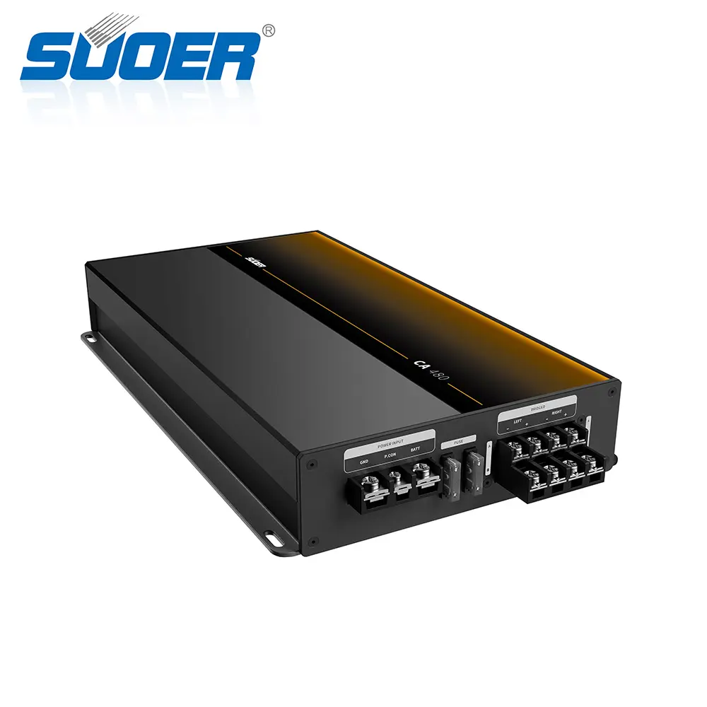 Suoer-Amplificador de coche personalizado OEM y ODM, diseño especial de 4 canales