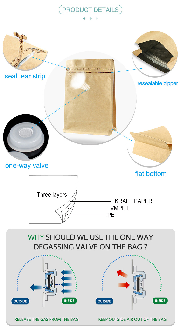 Kraft Paper Sachet Stand Up Pouch Kraft Paper Bag With Window, Sachet Kraft Stand Up Paper Pouch