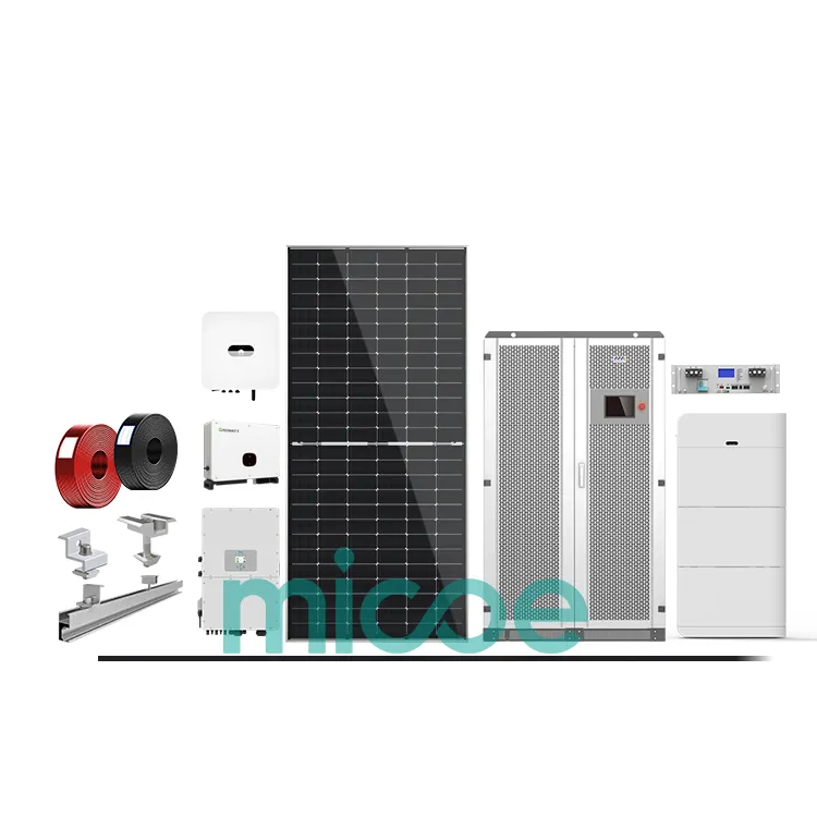 Micoesolar conjunto completo Sistema Solar 50KW 60KW 70KW 80KW 100KW baterías de litio para sistemas solares 12V