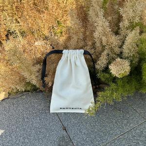 Bolsa de Algodón Ecológica para Empaque, Color Natural, con Cinta Negra, Precio de Fábrica - Product Image 3