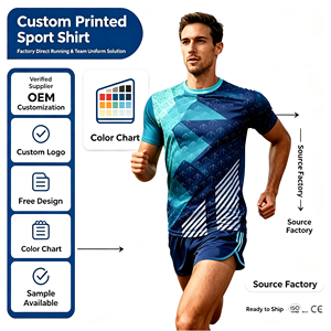 T-shirt da Corsa Traspirante per Uomo con Motivo Geometrico per Maratone Professionali, Direttamente dalla Fabbrica - Product Image 1