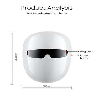 หน้ากากบำบัดผิวด้วยแสง LED สีแดงแบบรีโมทคอนโทรล สำหรับดูแลผิว ลดเลือนริ้วรอย อุปกรณ์เสริมความงามสำหรับใช้ส่วนตัวที่บ้าน - Product Image 4