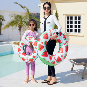 Watermelon <b>Inflatable</b> Swim Ring Extra Large Thick PVC <b>Float</b> For Pool Water Park Resort Hotel Adult Women - Product Image 2