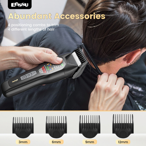 Tondeuse à cheveux professionnelle, lame large de 50 mm, moteur puissant de 6500 tr/min, tondeuse électrique sans fil rechargeable pour hommes - Product Image 6