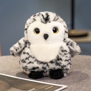 Peluche réaliste hibou rayé noir et blanc, décoration d'intérieur, cadeau pour enfants, jouet en peluche animal - Product Image 2
