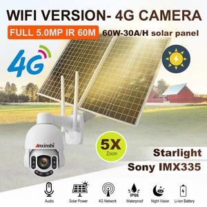 Anxinshi 5.0MP 5X Zoom Ottico IR Starlight Audio 4G <span class=keywords><strong>Wifi</strong></span> Telecamera PTZ Pannello Solare Alimentato A Batteria di Sicurezza Telecamera A CIRCUITO CHIUSO - Product Image 2