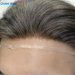 Tự nhiên Remy Ấn Độ tóc con người đầy đủ ren tóc giả với PU xung quanh mật độ 100% trái/phải thiết kế cho nam giới - Product Image 3