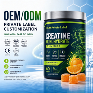 Creatina Monoidrato in Gommose Gusto Arancia per Forza Muscolare e Resistenza Pre-Allenamento, Forma Personalizzata, Nutrizione, 60 Pezzi, OEM ODM HALAL - Product Image 1