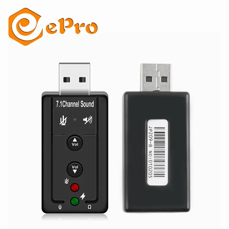 Libre externo USB tarjeta de sonido USB a 3,5mm estéreo de Audio micrófono altavoz Adaptador convertidor 7 canales de sonido auriculares micrófono