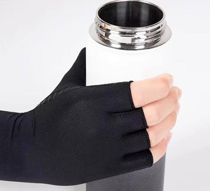 Gants de compression unisexes sans doigts, antidérapants, légers et respirants pour les gonflements, le syndrome du canal carpien, le doigt goupillé et la tendinite - Product Image 4