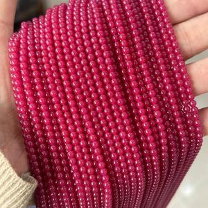 Perles rondes de 3 mm, fabricant de pierres naturelles, <span class=keywords><strong>agate</strong></span> <span class=keywords><strong>bleue</strong></span>, blanche, jaune, cristal, pierre précieuse, perles en vrac pour la fabrication de bijoux - Product Image 2