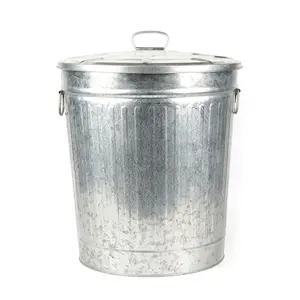 Açık 62 Litre gümüş galvanizli çöp kovası