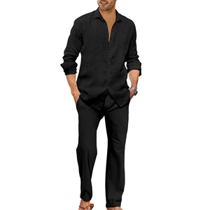 <span class=keywords><strong>Pantaloni</strong></span> <span class=keywords><strong>da</strong></span> <span class=keywords><strong>uomo</strong></span> <span class=keywords><strong>di</strong></span> alta qualità <span class=keywords><strong>da</strong></span> donna in cotone e <span class=keywords><strong>lino</strong></span> completo tinta unita semplice oversize <span class=keywords><strong>da</strong></span> spiaggia Casual 2 pezzi per <span class=keywords><strong>uomo</strong></span> - Product Image 4