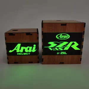 Autoadhesivo de impresión personalizada <span class=keywords><strong>para</strong></span> casco de motocicleta, etiqueta adhesiva luminosa de plástico con brillo en la oscuridad - Product Image 1