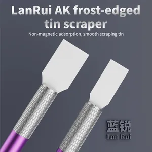 Lanrui AK Frost Blade Cuchillo raspador de estaño de cerámica Pasta de soldadura Mango no magnético para PCB Reballing Herramientas de reparación de teléfonos móviles - Product Image 4