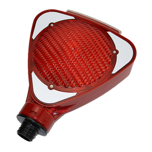 New vàng năng lượng mặt trời <span class=keywords><strong>LED</strong></span> nhấp nháy tam giác Cone giao thông an toàn cảnh báo ánh sáng với vật liệu nhựa - Product Image 2