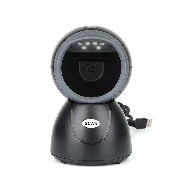 2D QR Desktop Omnidirectional Barcode Scanner Hands-Free Platform Scanner for POS Supermarket Retail Store