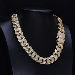 Chaîne Miami Cuban en Moissanite VVS1 testée au diamant, plaqué or 18 carats sur argent 925, bijoux Hip Hop personnalisés, unisexe - Product Image 2