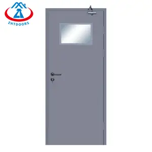 ZHTDOORS Supplier Quality Products ulul 90 Minute Elevator Room with Glass Panel Emergency Exit Swing Door