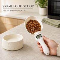 Cuillère doseuse numérique intelligente avec écran LCD pour le contrôle quotidien des portions des animaux domestiques lors de l'alimentation à domicile des chats et des chiens