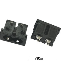Cuivre noir et nylon IEC 60320 C8 prise d'alimentation secteur adaptateur de prise industrielle à 2 broches