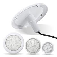Projecteur LED blanc 25W pour piscine, filetage 1,5 pouce, IP68, température de couleur RGB, télécommande, intensité variable, pour piscines enterrées/hors sol
