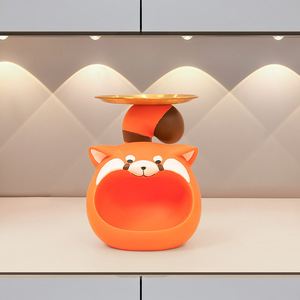 Big Mouth Panda Storage Tray Irregular Shape Painted Standing Type Multifunction Home Desktop Organizer - Product Image 1