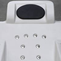 Lit de massage hydrothérapeutique en acrylique blanc avec 7 jets, contour ergonomique, jets chromés et appui-tête rembourré
