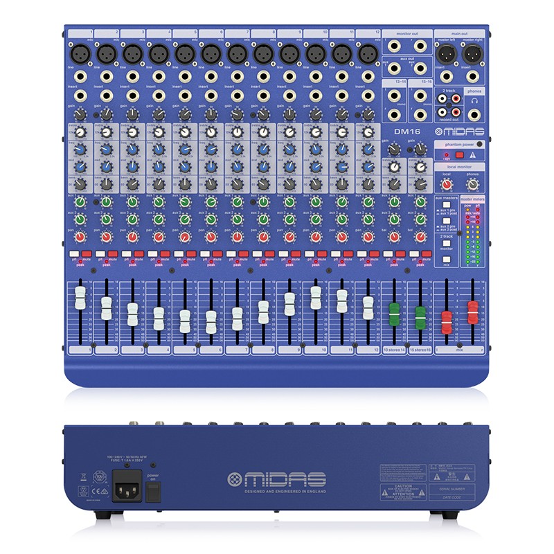 Midas DM16 - 16 Channel Analog Sound Amplification Mixer
