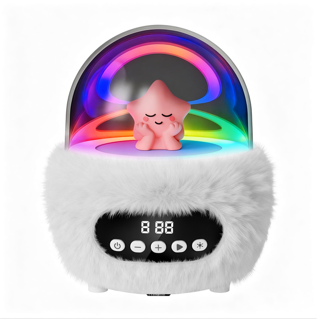 P16 Multi-Functional Plush Cartoon Speaker Digital Display for 5.4 Wireless Microphone RGB LED Lights Memory Card Support