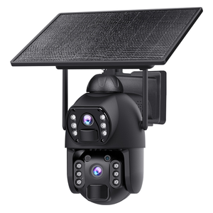 Caméra solaire 4G AOV 6MP 3K à double objectif pour extérieur, enregistrement vidéo 24/7, suivi automatique PTZ, vision nocturne - Product Image 1