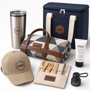 Kit de Picnic para Acción de Gracias y Año Nuevo, con Logotipo Personalizado, Bolsa Térmica, Vaso, Manta, Gorra, Set de Regalo para Empleados, Venta al Por Mayor - Product Image 1