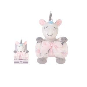Set regalo all'ingrosso di coperte e giocattoli in peluche per neonati, coperta in peluche di alta qualità, set regalo per neonati con giocattolo in peluche e coperta. - Product Image 5