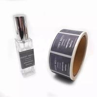 Autocollants adhésifs imperméables en vinyle personnalisés pour les flacons de cosmétiques, de parfums, de rouges à lèvres, de lotions et d'huiles essentielles