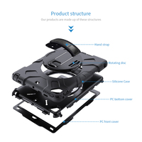 Étui de tablette robuste antichoc 360° °   Support rotatif avec sangle de maintien et porte-crayon pour iPad et tablette Samsung