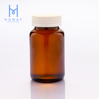Bouteille en verre en gros pour pilules, 75ml, 100ml, 120ml, 150ml, 200ml, 250ml, 300ml, 400ml, 500ml, avec large ouverture, pour capsules et vitamines