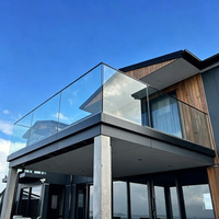 EKOO Offre Spéciale Garde-corps en aluminium à profil en U pour verre, balustrade, clôture, balcon, terrasse