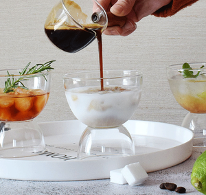Kleurrijke glazen dessertkom met creatieve omgekeerde basis, glazen beker voor ijs, yoghurt, fruitsalade, thuis, keuken, groothandel - Product Image 6