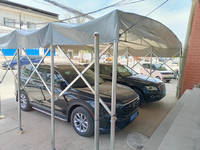 Tente mobile rétractable à structure en acier pour le stationnement des voitures et le garage, grande tente d'événement en PVC