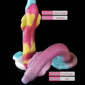 YOCY énorme Long gode réaliste forme <span class=keywords><strong>de</strong></span> Cobra géant fantaisie <span class=keywords><strong>serpent</strong></span> pénis échelles grande Texture Dong Silicone souple jouets sexuels pour femmes hommes - Product Image 2